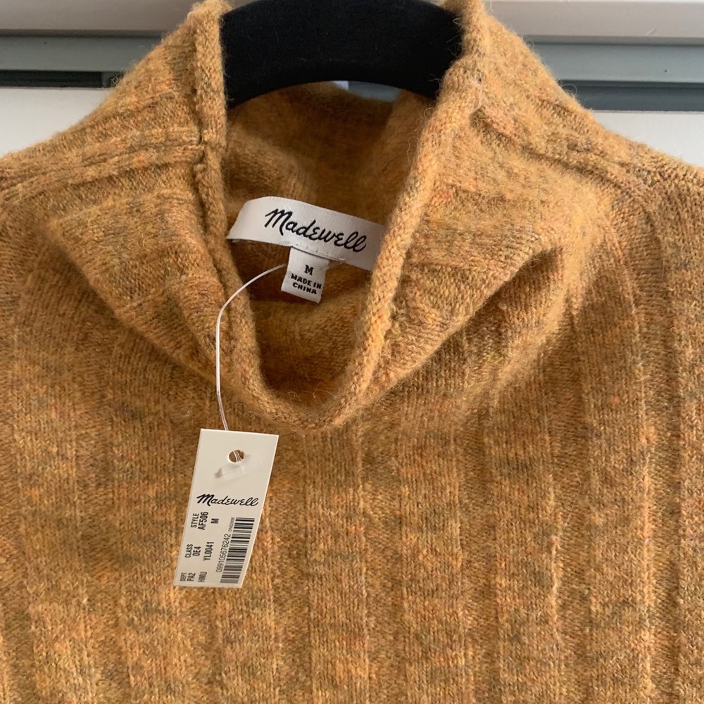 NWT Madewell mustard roll neck sweater